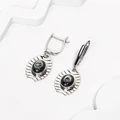 Серьги из серебра с гелиотисом 2710