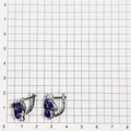 Серьги из серебра с лазуритом и цирконом 2713