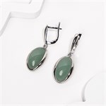 Серьги из серебра с авантюрином 2714