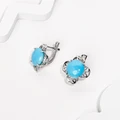 Серьги из серебра с ларимаром 2715