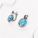 Серьги из серебра с ларимаром 2716 Серьги из серебра с ларимаром 2716