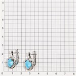 Серьги из серебра с ларимаром 2716 Серьги из серебра с ларимаром 2716