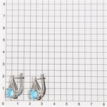 Серьги из серебра с ларимаро 2718