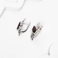 Серьги из серебра с гранатом 2722