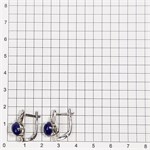 Серьги из серебра с лазуритом 2712