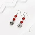 Серьги из серебра с сердоликом 2724