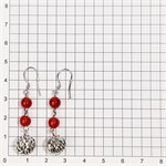Серьги из серебра с сердоликом 2724