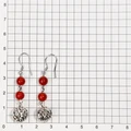Серьги из серебра с сердоликом 2724