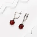 Серьги из серебра с сердоликом 2725