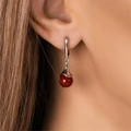 Серьги из серебра с сердоликом 2725