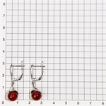Серьги из серебра с сердоликом 2725