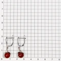 Серьги из серебра с сердоликом 2725
