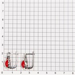 Серьги из серебра с кораллом и цирконом 2727