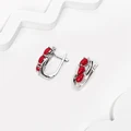 Серьги из серебра с кораллом и цирконом 2728