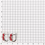 Серьги из серебра с кораллом и цирконом 2728