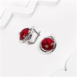 Серьги из серебра с кораллом 2729