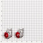 Серьги из серебра с кораллом 2729