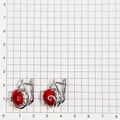 Серьги из серебра с кораллом 2729