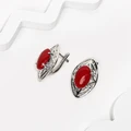 Серьги из серебра с кораллом 2730