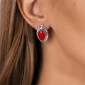 Серьги из серебра с кораллом 2730