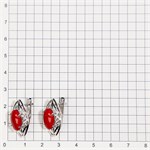 Серьги из серебра с кораллом 2730 Серьги из серебра с кораллом 2730