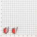Серьги из серебра с оранжевым кораллом 2731