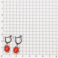 Серьги из серебра с оранжевым кораллом 2732