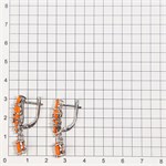 Серьги из серебра с оранжевым кораллом 2734