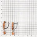 Серьги из серебра с оранжевым кораллом 2734