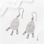 Серьги из серебра с цирконом 2737