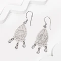 Серьги из серебра с цирконом 2737