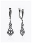 Серьги из серебра в этно стиле 1023