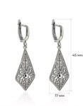 Серьги из серебра с филигранью 1041