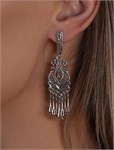 Серьги из серебра с филигранью 1045 - фото 7685