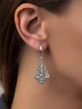 Серьги из серебра с филигранью 1041