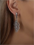 Серьги из серебра с филигранью 1054 - фото 7709