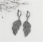Серьги из серебра с филигранью 1054
