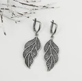 Серьги из серебра с филигранью 1054