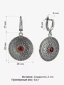 Серьги из серебра с сердоликом в этно стиле 1064
