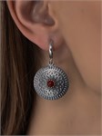 Серьги из серебра с сердоликом в этно стиле 1064 - фото 7727