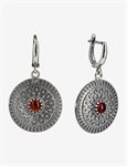 Серьги из серебра с сердоликом в этно стиле 1064 - фото 7730
