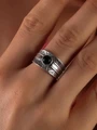 Кольцо из серебра с агатом в этно стиле 1569