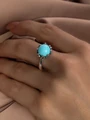Кольцо из серебра с бирюзой в этно стиле 2826
