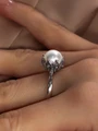 Кольцо из серебра с жемчугом 2824