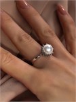 Кольцо из серебра с жемчугом 2824
