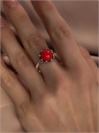 Кольцо из серебра с кораллом 2827