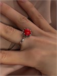 Кольцо из серебра с кораллом 2827