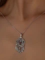 Кулон из серебра с сердоликом в этно стиле 2787
