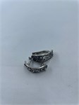 Серьги из серебра с филигранью 2364 - фото 8059