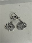 Серьги из серебра с филигранью 2389 - фото 8076